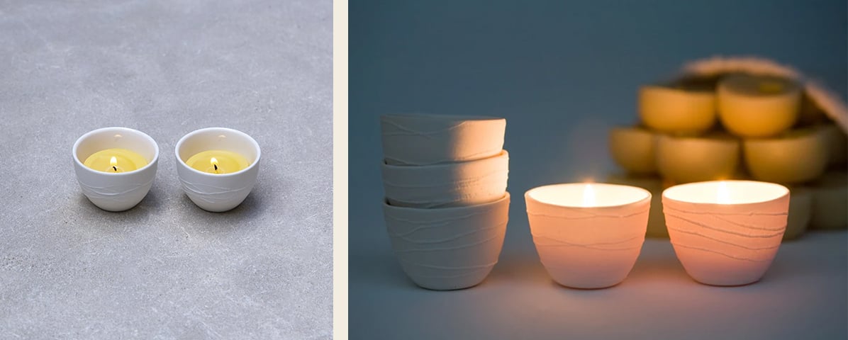 Light Bowl Ceramics with Tealight