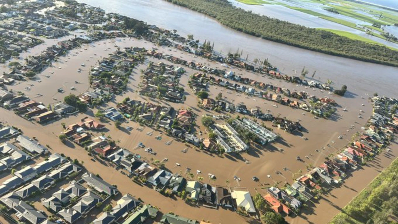 Aerial image of the floods 